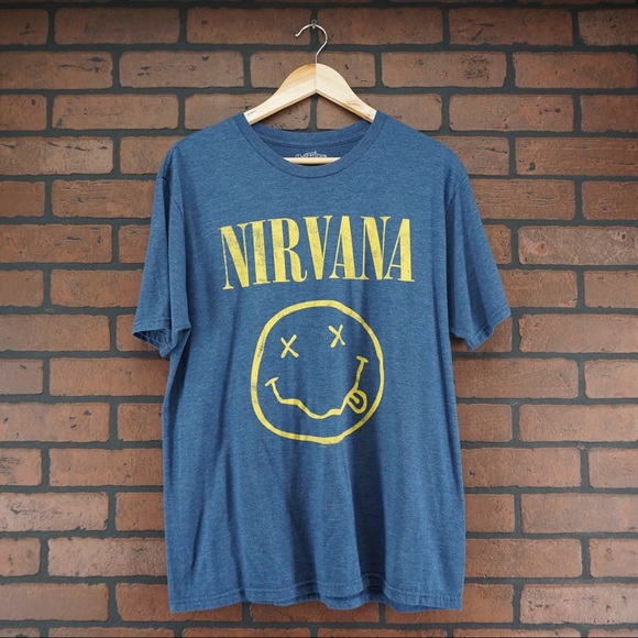 Six Fifty One Other - SIX FIFTY ONE Nirvana Smiley Face Graphic Tee Sz L